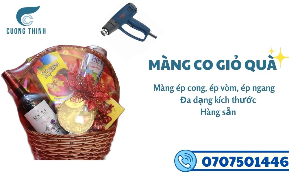 Sỉ lẻ màng co giở quà giỏ trái cây khay quà đủ size