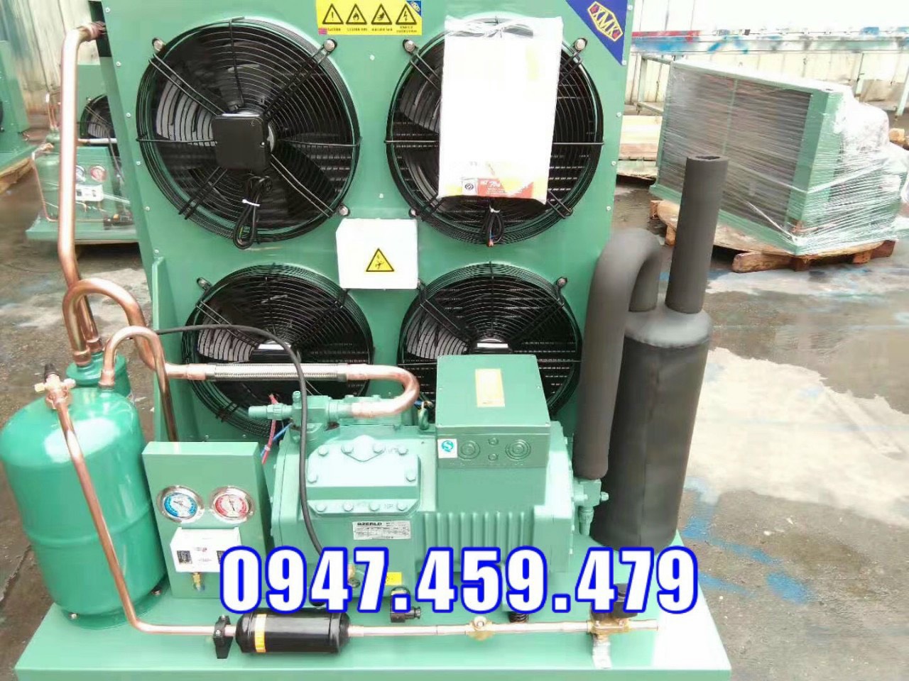 LẮP ĐẶT CỤM MÁY NÉN KHO LẠNH BITZER 12HP 4PES-12Y tại khánh hòa