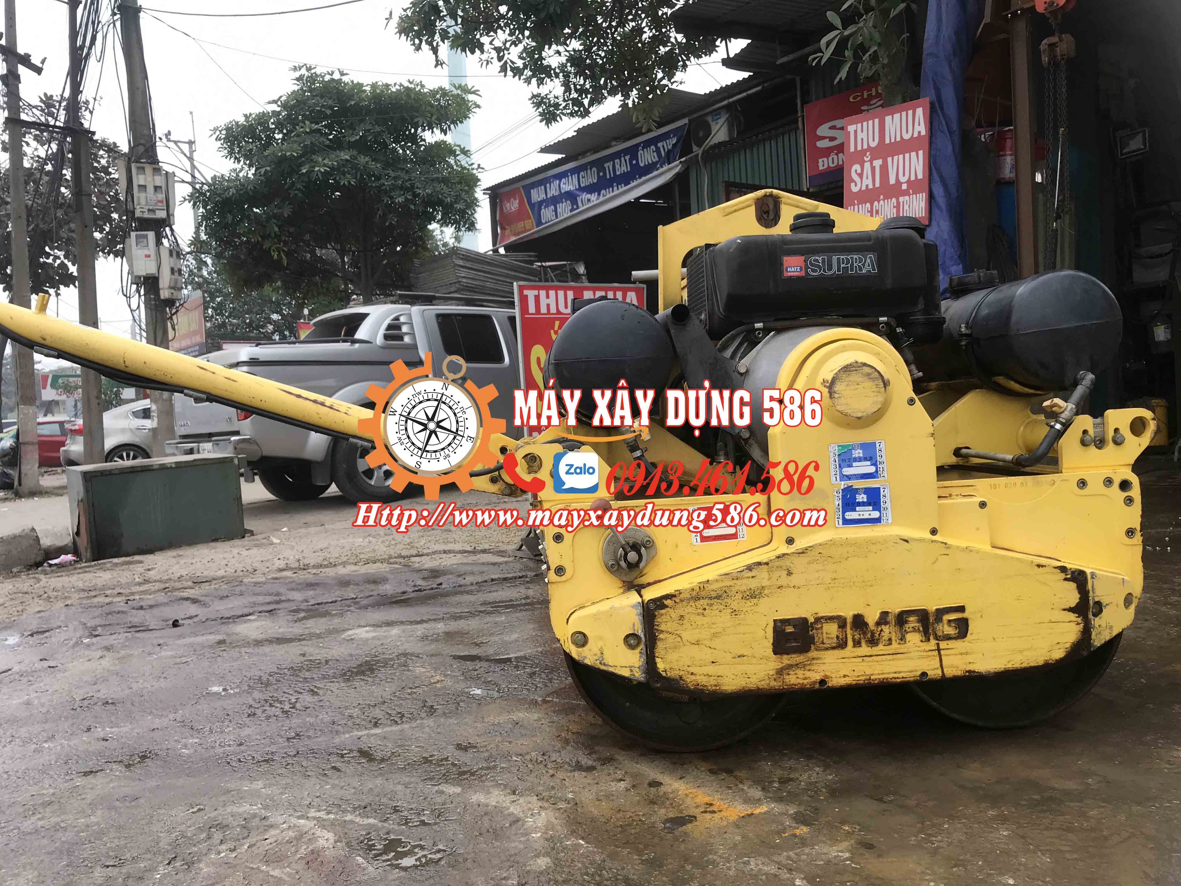 xe lu rung nhật bãi, loại mini dắt tay