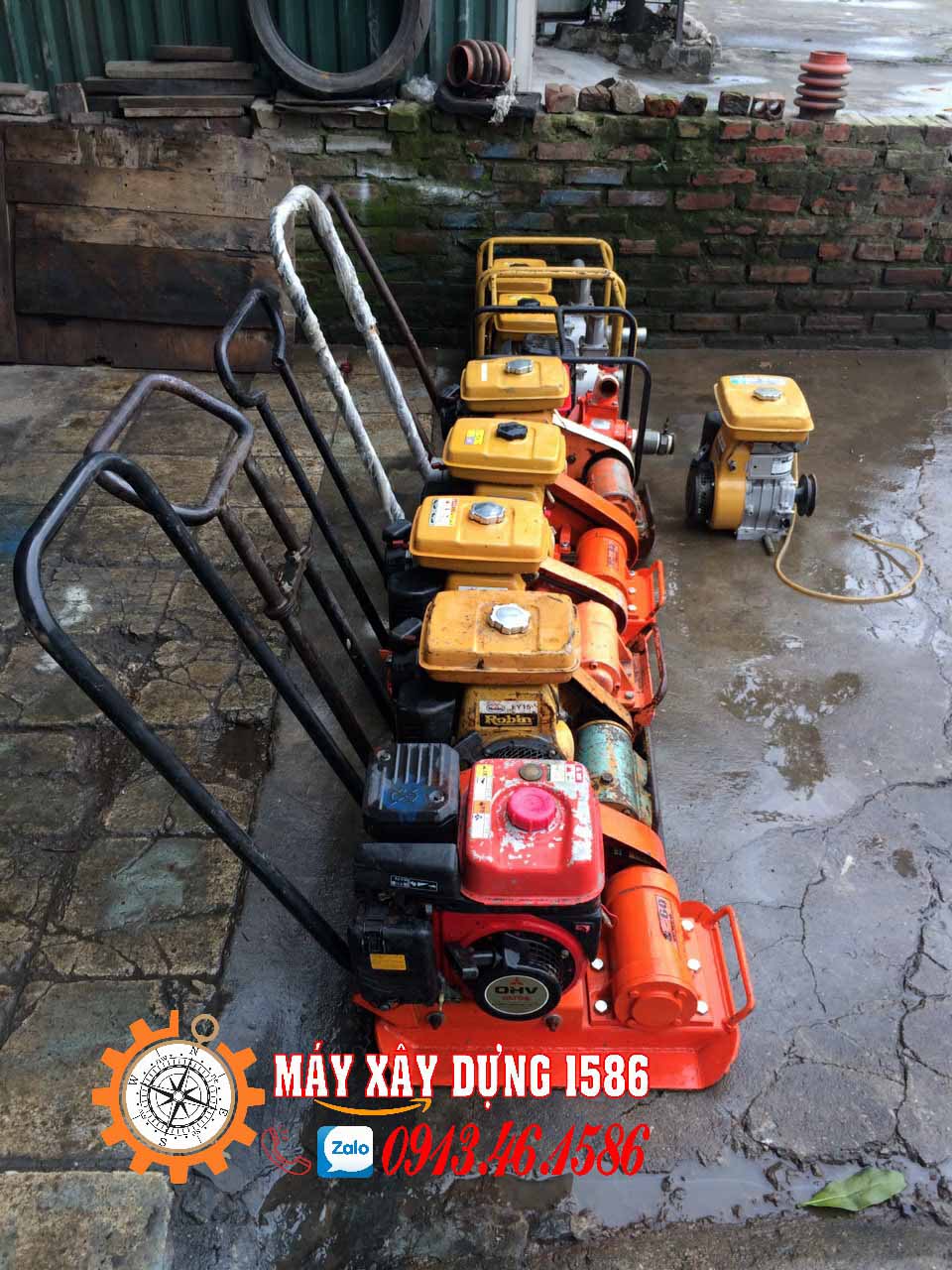 Máy đầm bàn xăng - điện nhật bãi giá tốt