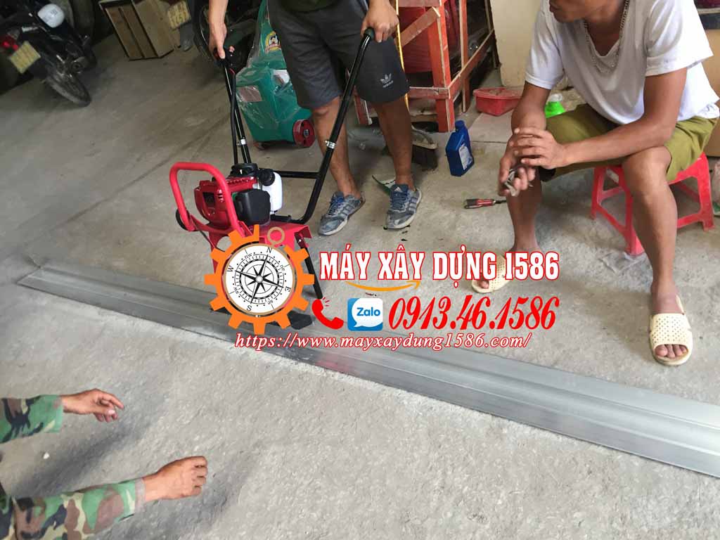 Máy đầm thước chạy xăng - điện, phụ tùng sẵn