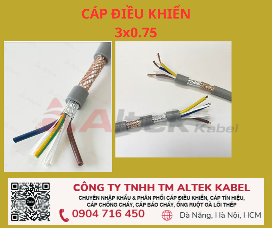 Cáp tín hiệu 3 lõi shield Aletk Kabel Đà Nẵng, Hà Nội, Hồ Chí Minh