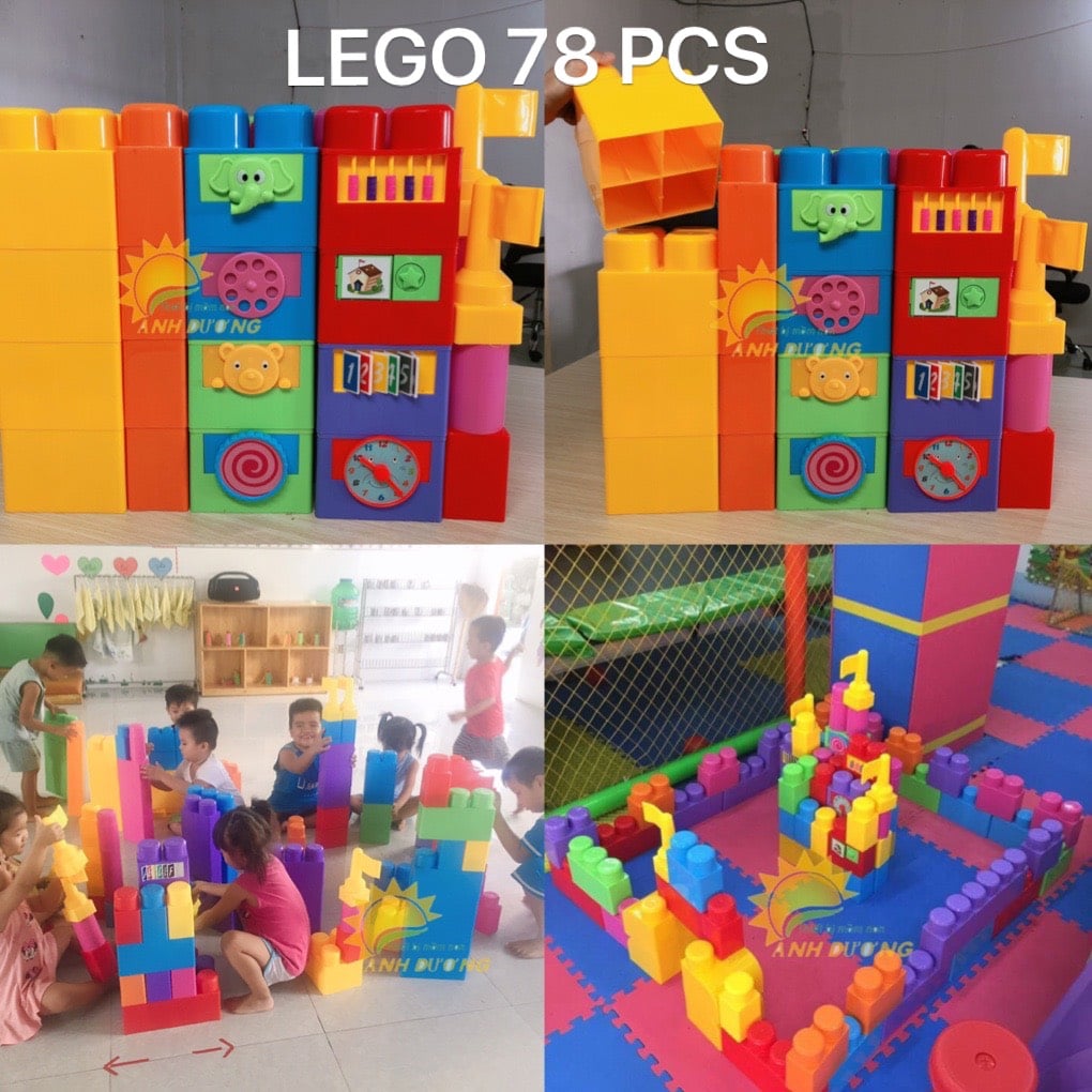 Đồ chơi lắp ghép lego 78 chi tiết lớn cho trẻ em mầm non