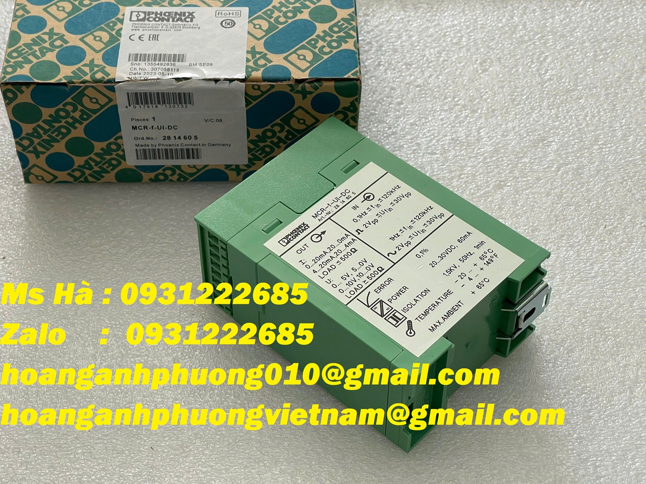 Phoenix contact chính hãng - bộ chuyển đổi MCR-f-UI-DC