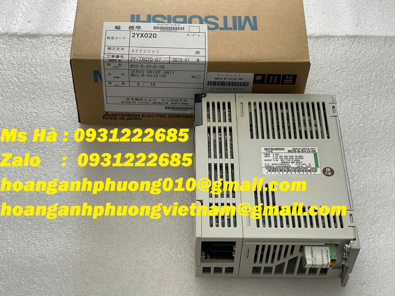 Servo MDS-B-SVJ2-06 mitsubishi 0.6kW - giao nhanh chóng