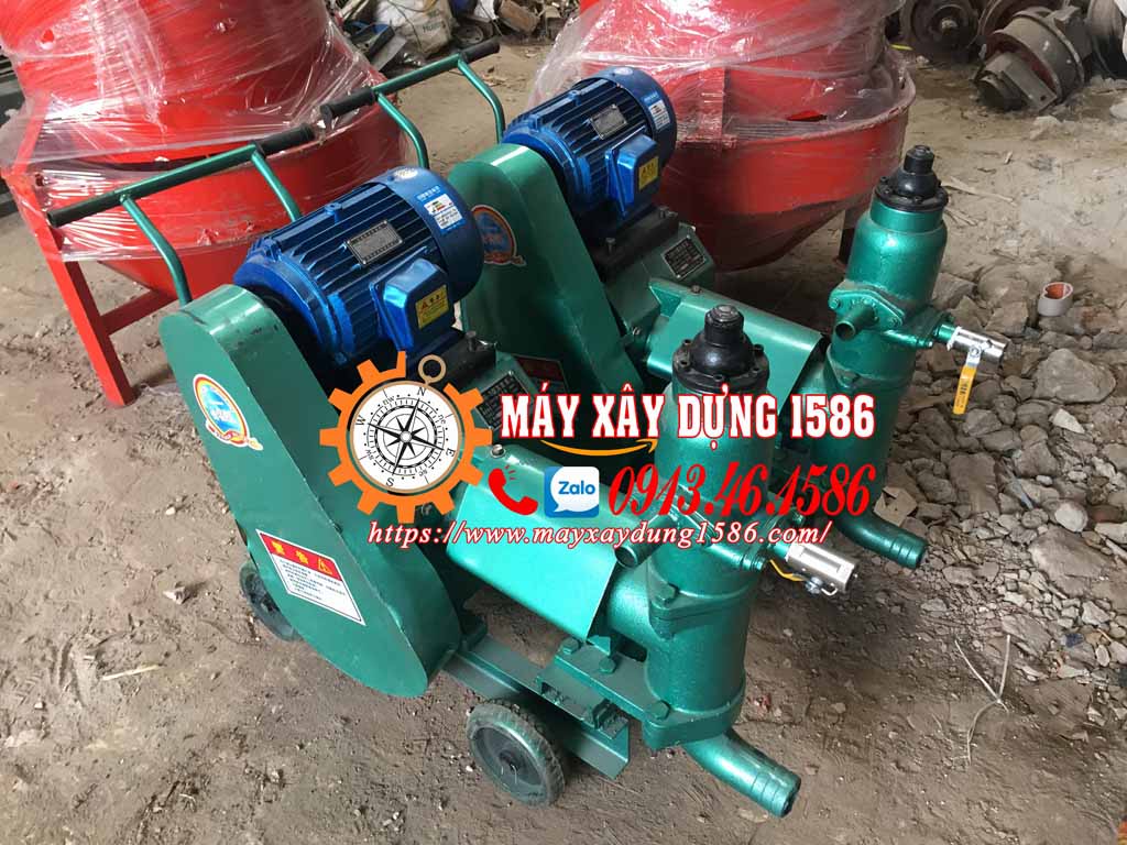 Máy bơm vữa 1 piston, hàng sẵn kho giá tốt