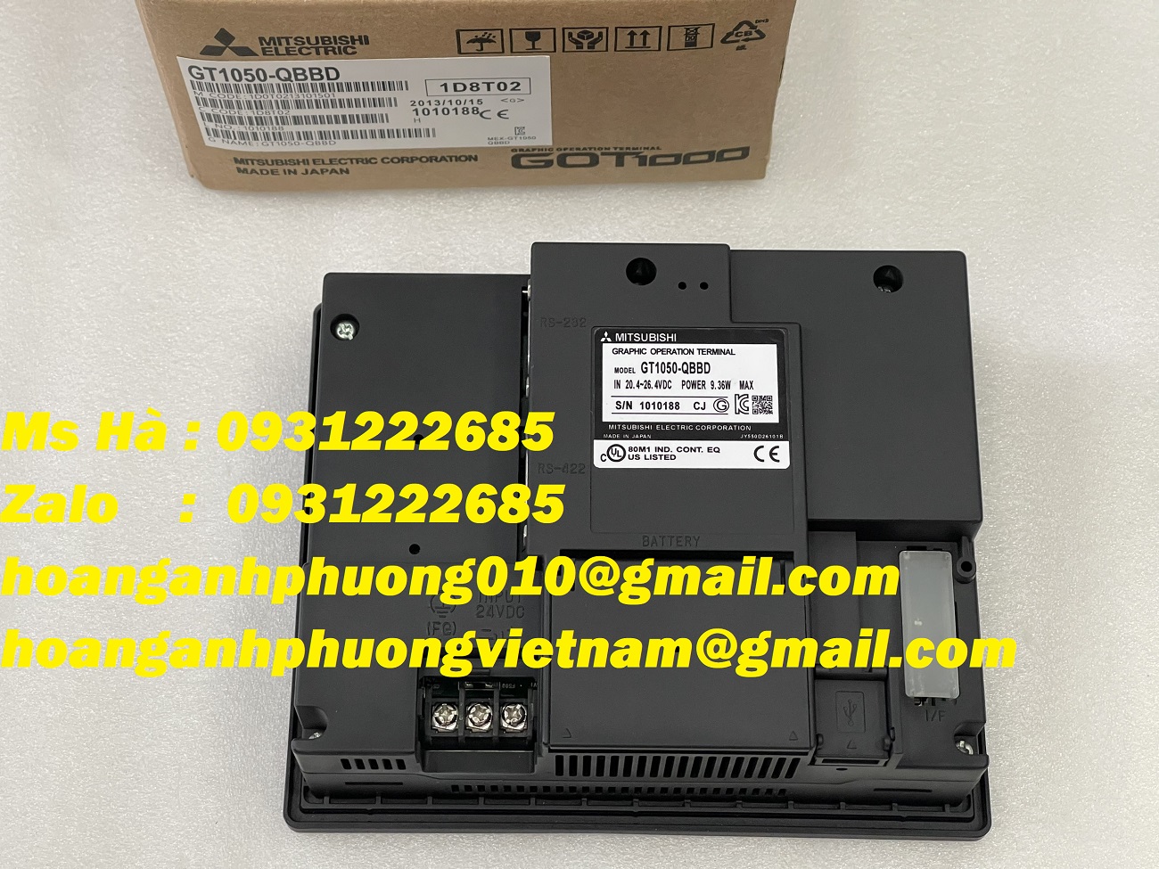 HMI 24VDC mitsubishi GT1050-QBBD chính hiệu - nhập bán toàn quốc