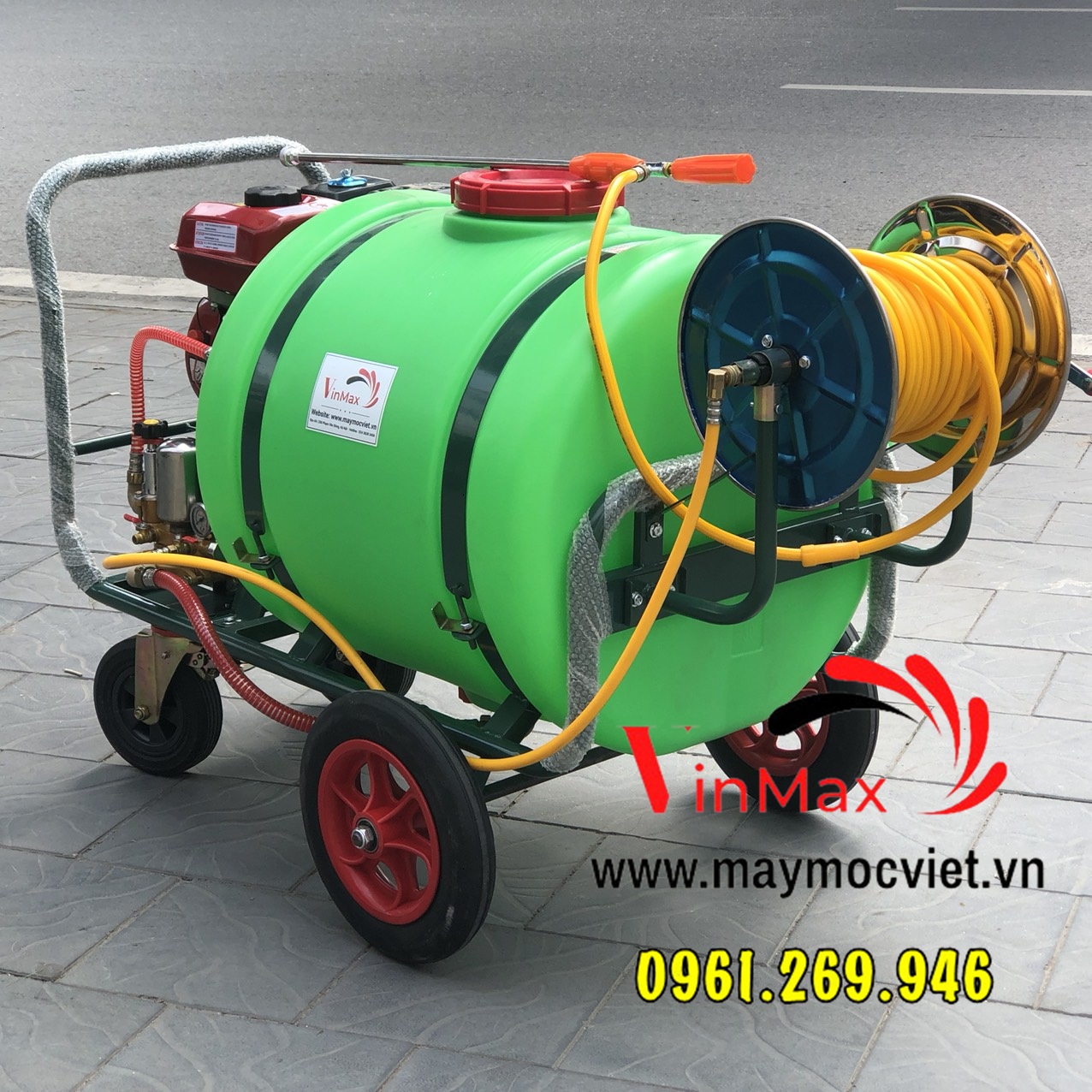 Máy phun thuốc thùng phuy 160L động cơ xăng 5.5HP