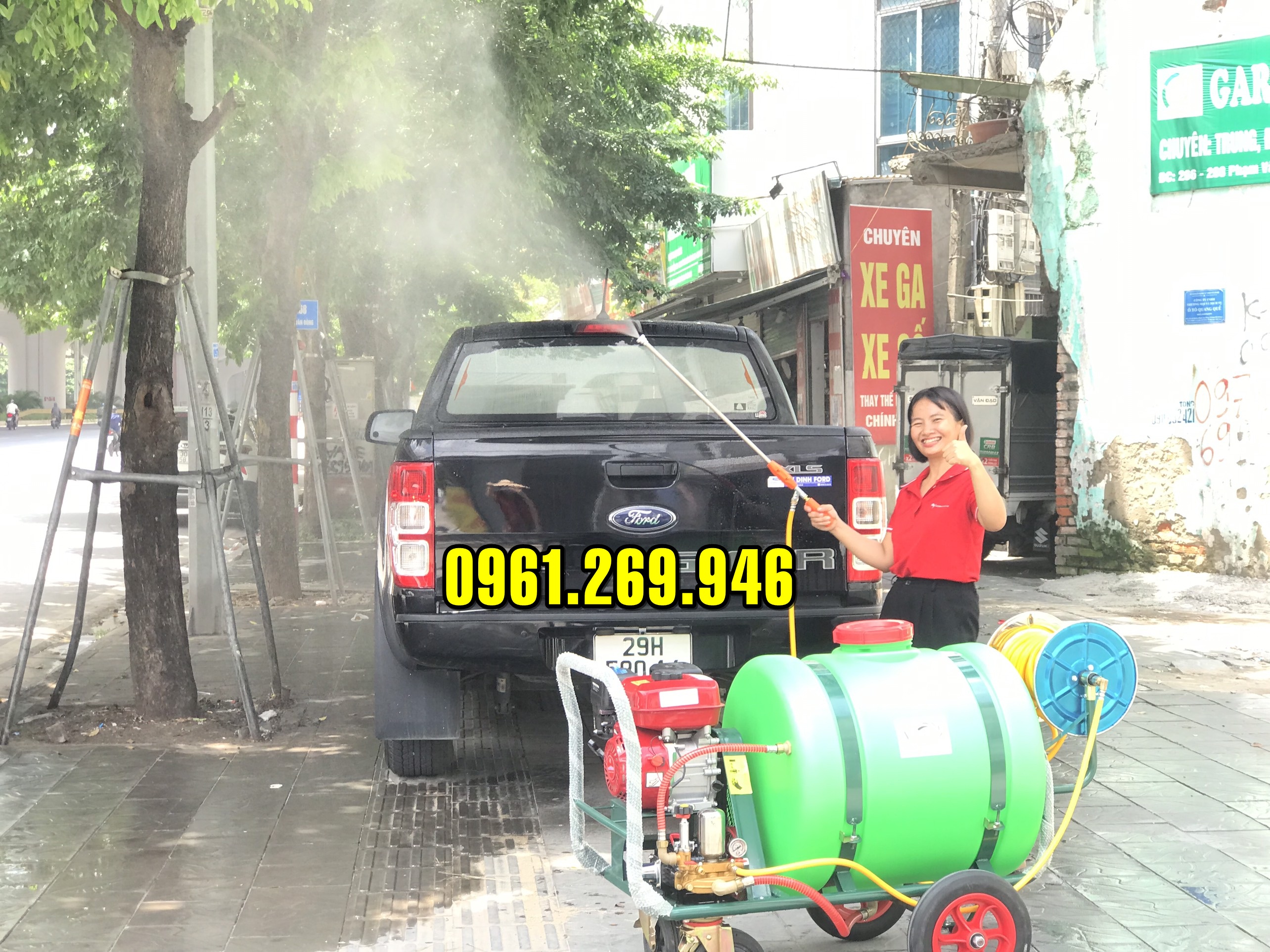 Máy phun thuốc thùng phuy 160L động cơ xăng 5.5HP