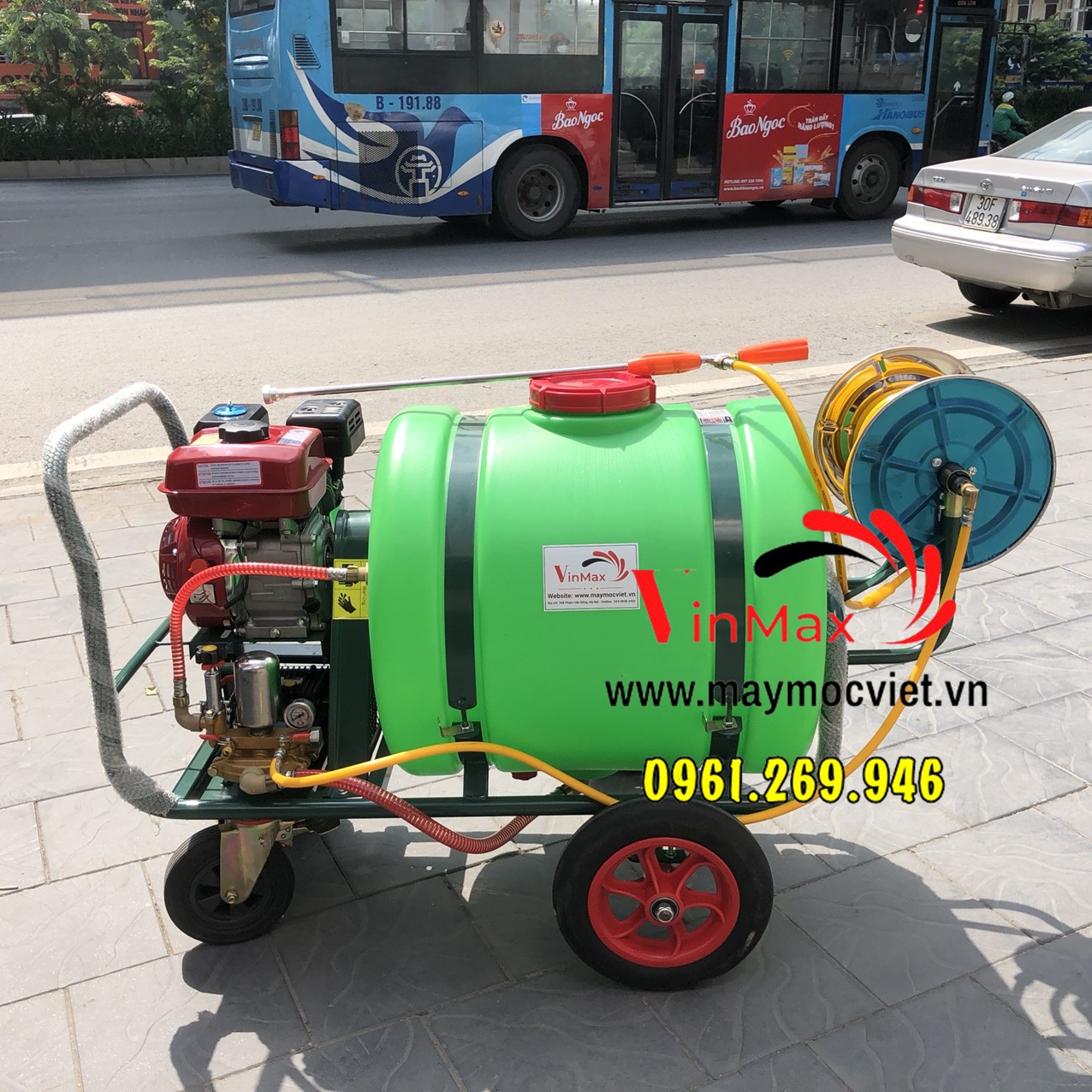 Máy phun thuốc thùng phuy 160L động cơ xăng 5.5HP