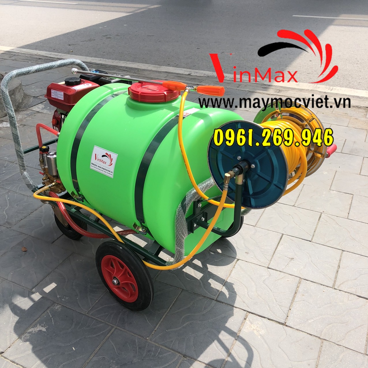 Máy phun thuốc thùng phuy 160L động cơ xăng 5.5HP