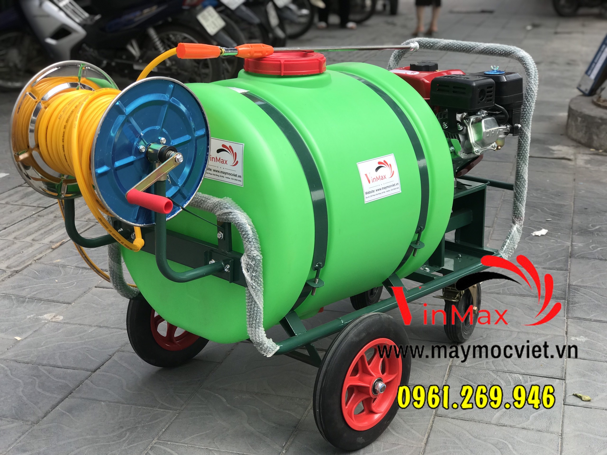 Máy phun thuốc thùng phuy 160L động cơ xăng 5.5HP