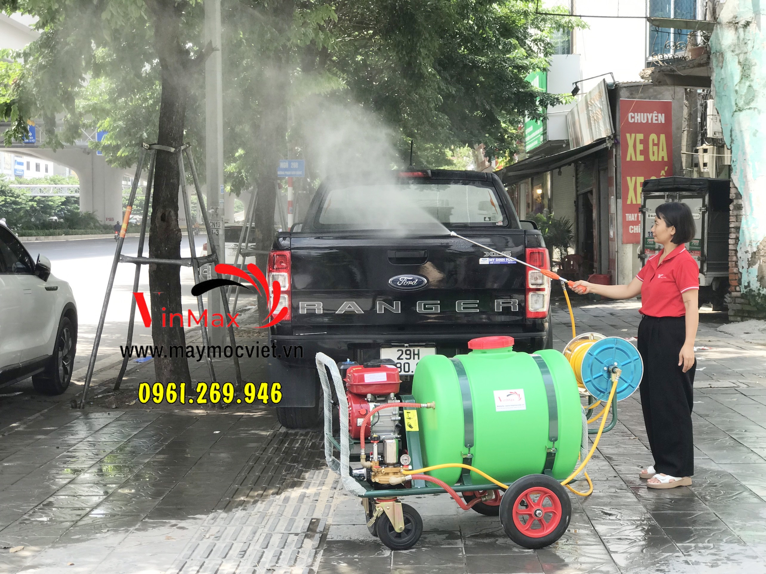 Máy phun thuốc thùng phuy 160L động cơ xăng 5.5HP