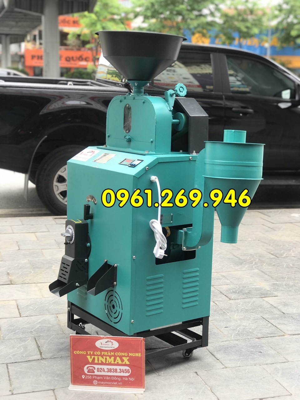 Máy xát gạo 2 chức năng xát trắng xát lứt motor điện 3kw