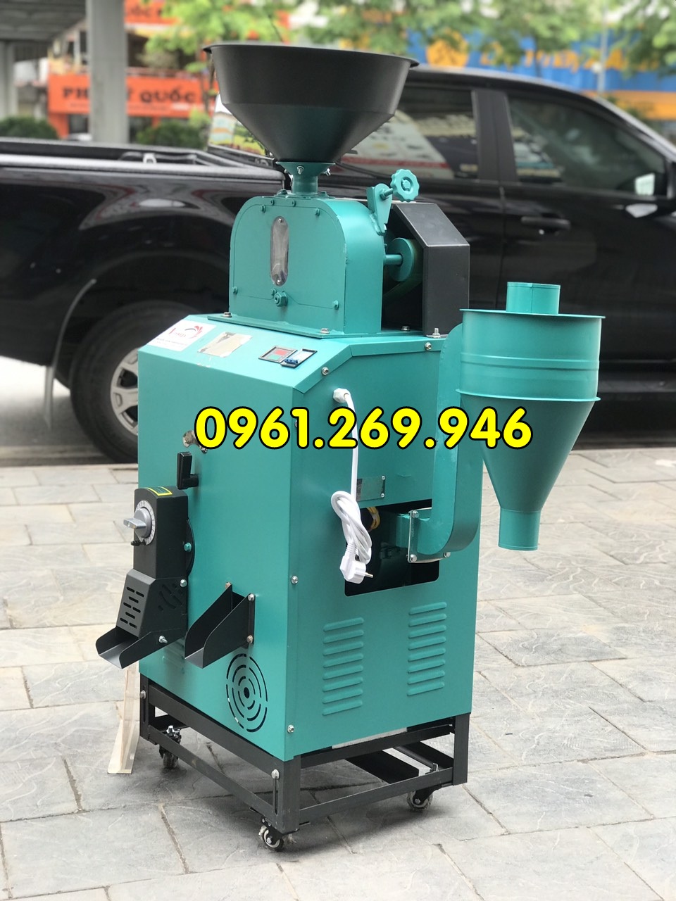 Máy xát gạo 2 chức năng xát trắng xát lứt motor điện 3kw