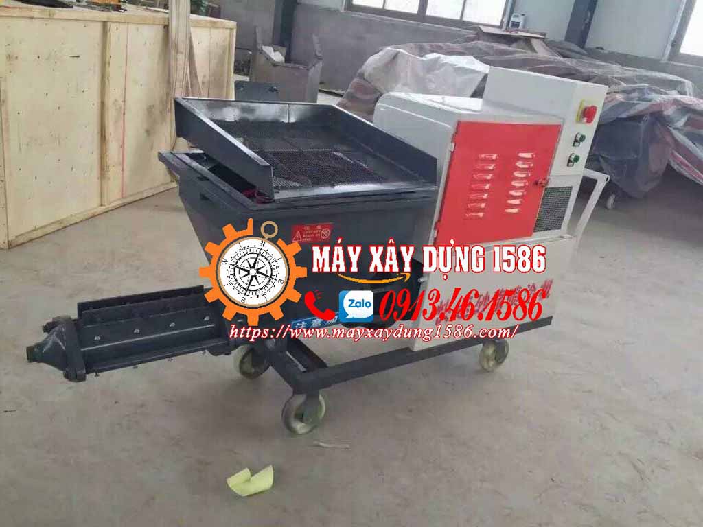 Máy bơm vữa chát tường chạy điện sẵn kho