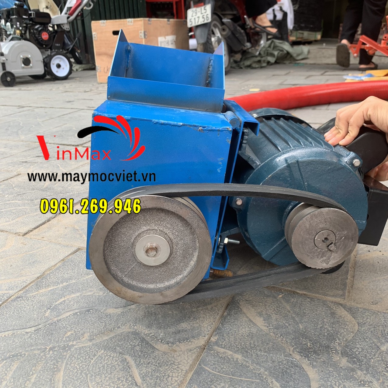 Máy hút hạt, nông sản ống thép xoắn cáp mềm 6m motor 3kw