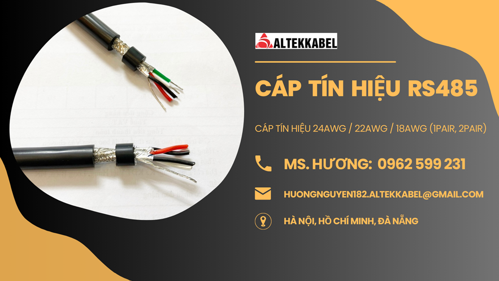 Cáp RS485 / Cáp tín hiệu xoắn cặp chống nhiễu 1Pair, 2 Pair