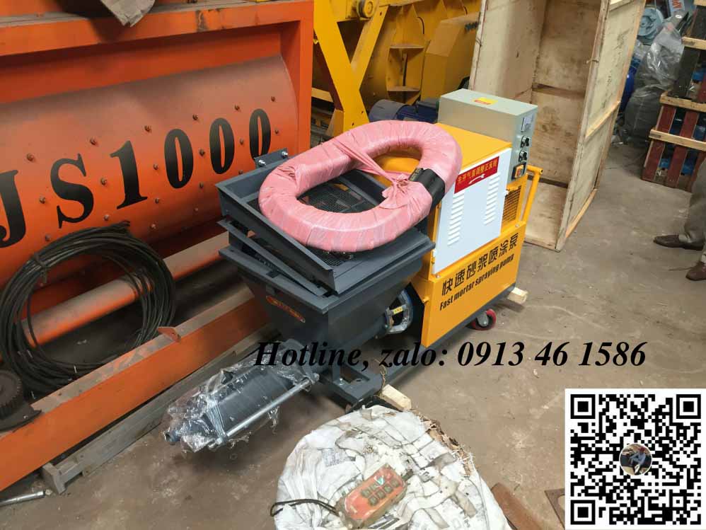 máy bơm phun vữa zp380 chạy điện giá rẻ