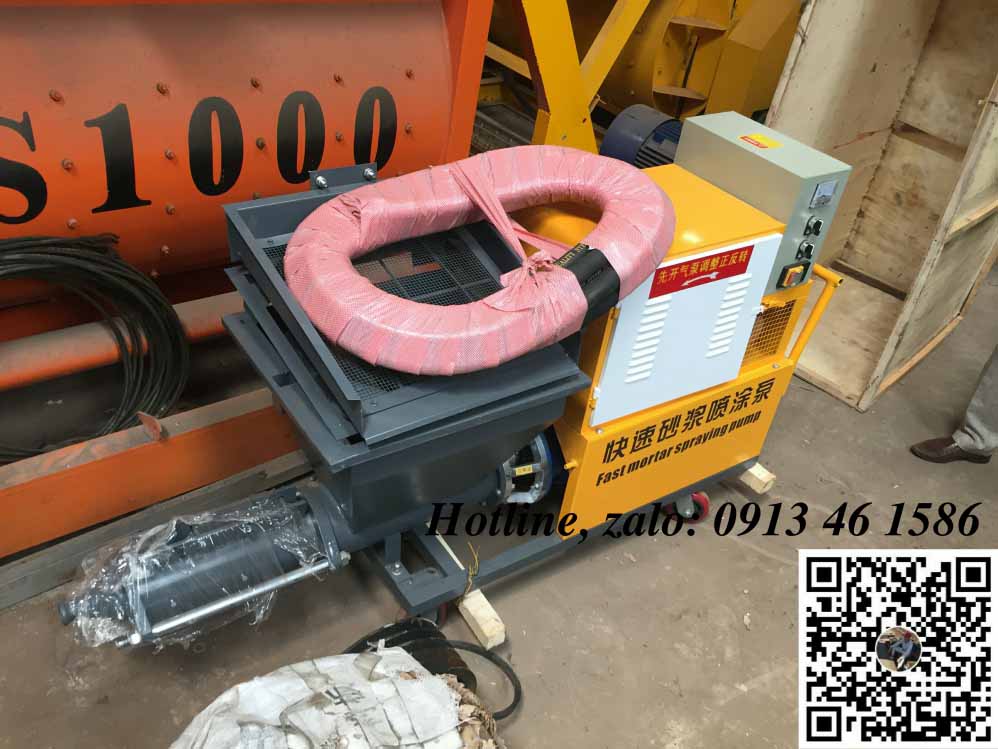 máy bơm phun vữa zp380 chạy điện giá rẻ