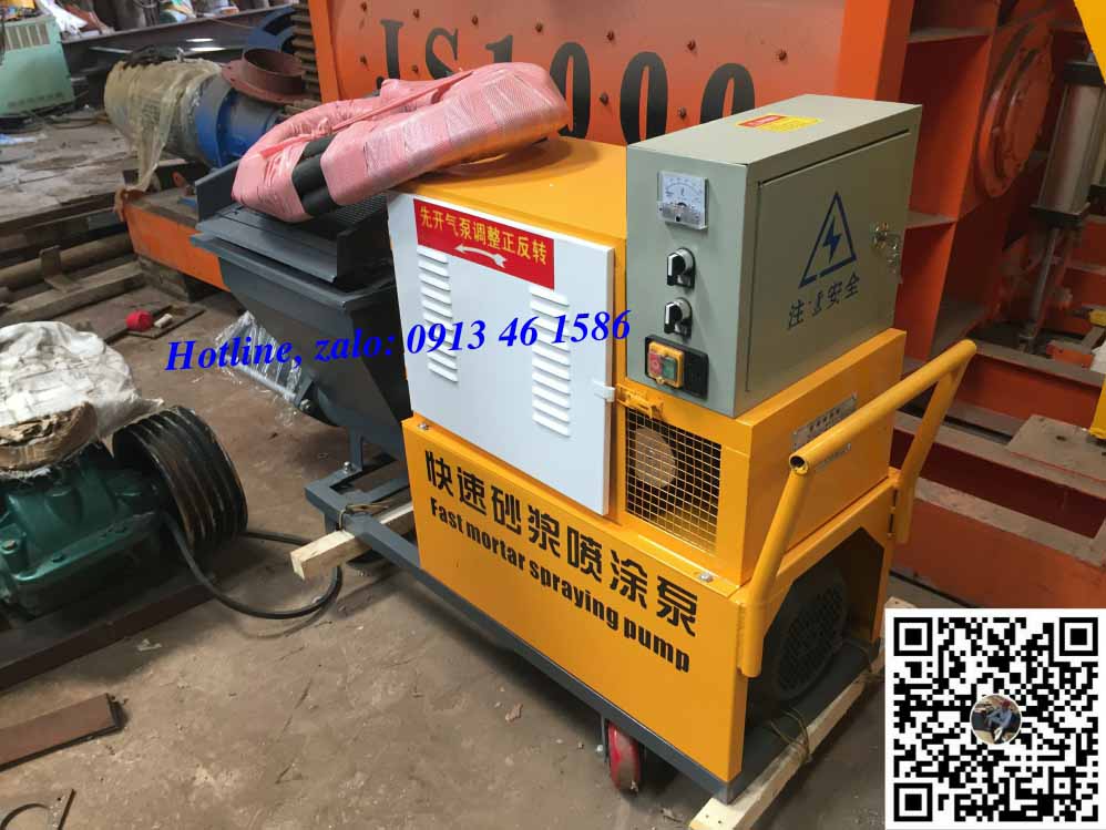 máy bơm phun vữa zp380 chạy điện giá rẻ