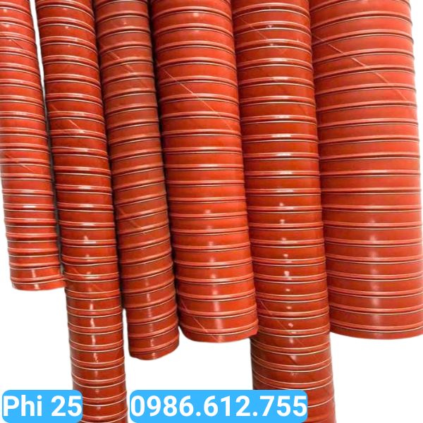 ống silicone chịu nhiệt phi 100 dùng dẫn khí nóng