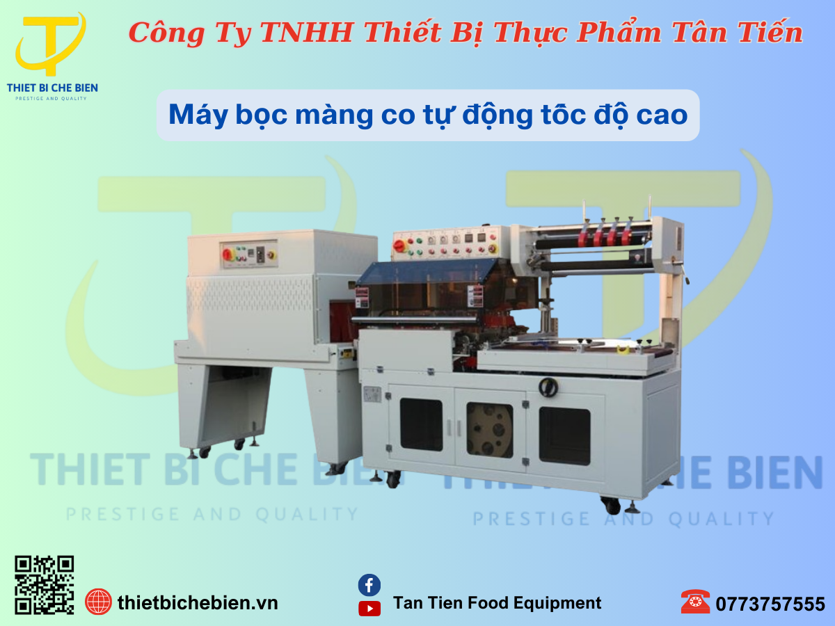 Máy bọc màng co - buồng co nhiệt tự động - màng co pof