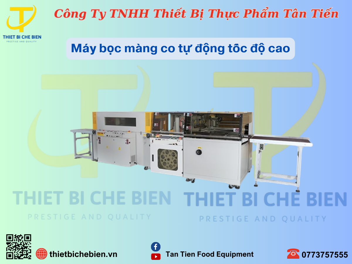 Máy bọc màng co - buồng co nhiệt tự động - màng co pof