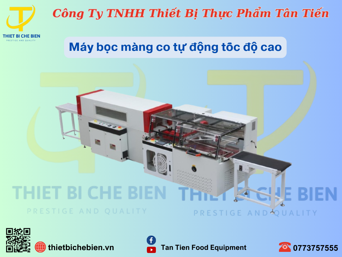 Máy bọc màng co - buồng co nhiệt tự động - màng co pof