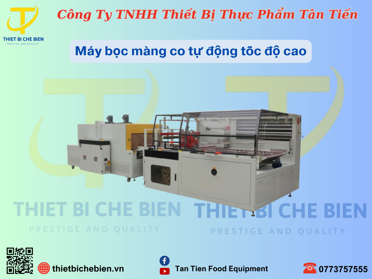 Máy bọc màng co - buồng co nhiệt tự động - màng co pof