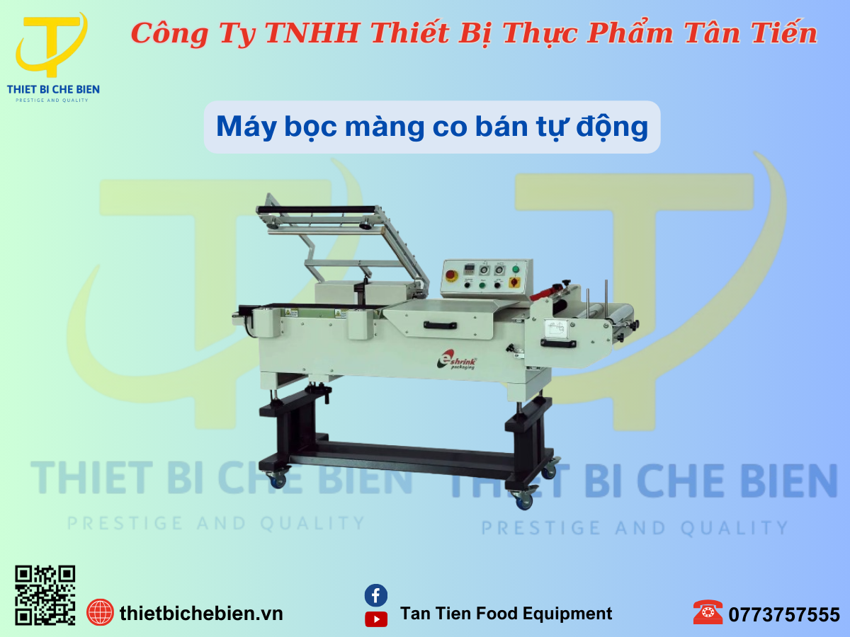 Máy bọc màng co - buồng co nhiệt tự động - màng co pof