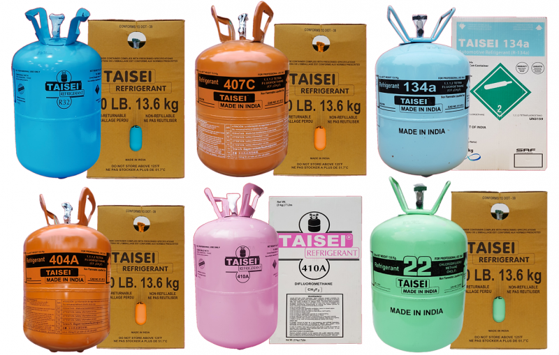 gas lanh Taisei R134A, R404A, R22, R32, R410A, R407C VÀ R600A