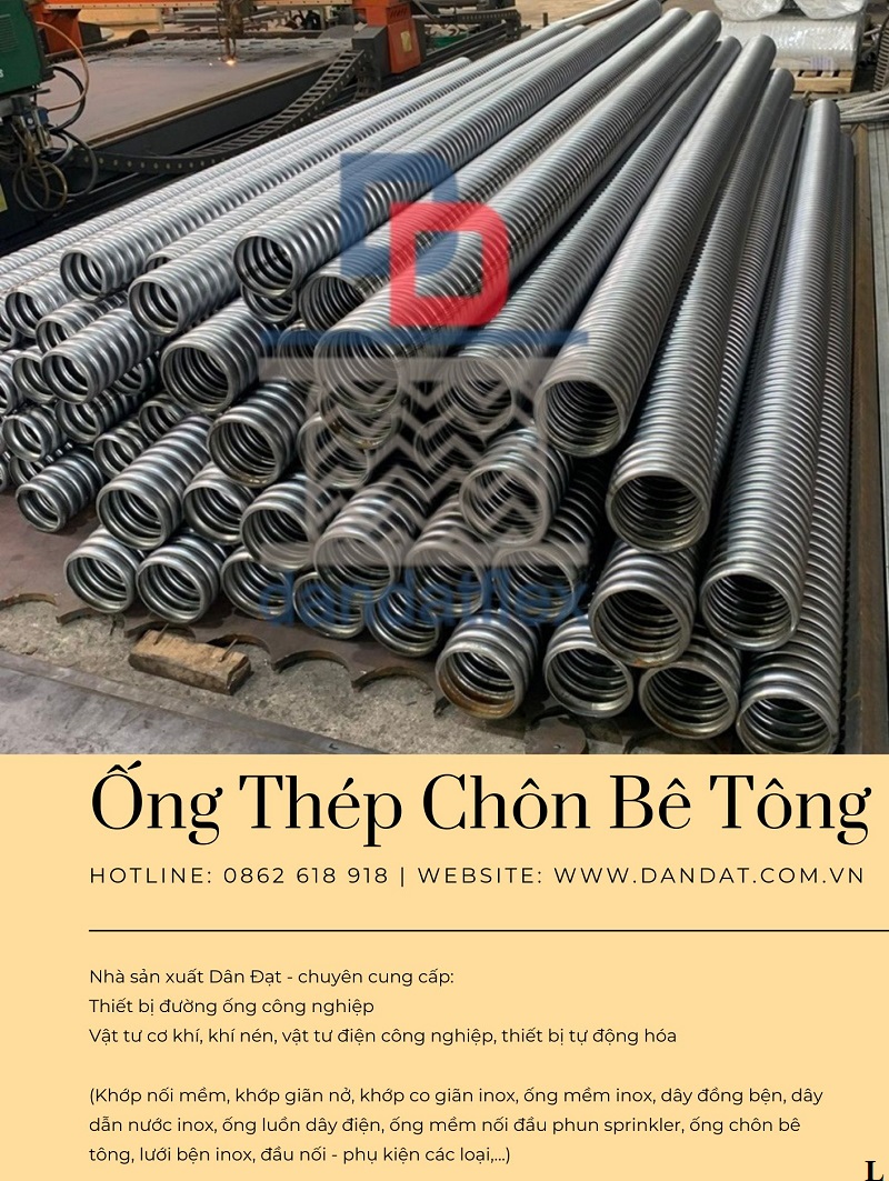 Cung cấp ống thép chôn bê tông ( ống bê tông chịu nhiệt ) cấp dự án