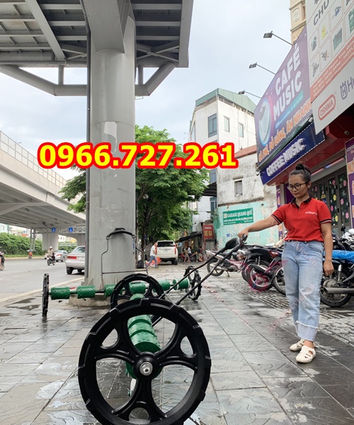 Máy gieo sạ lúa kéo tay 6 trống thẳng hàng