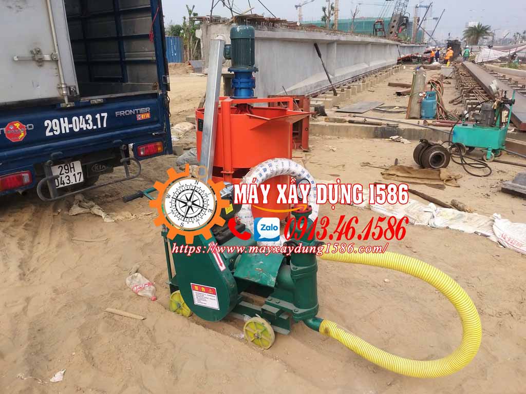 Máy bơm vữa sika 1 pittong zjb3 hàng sẵn