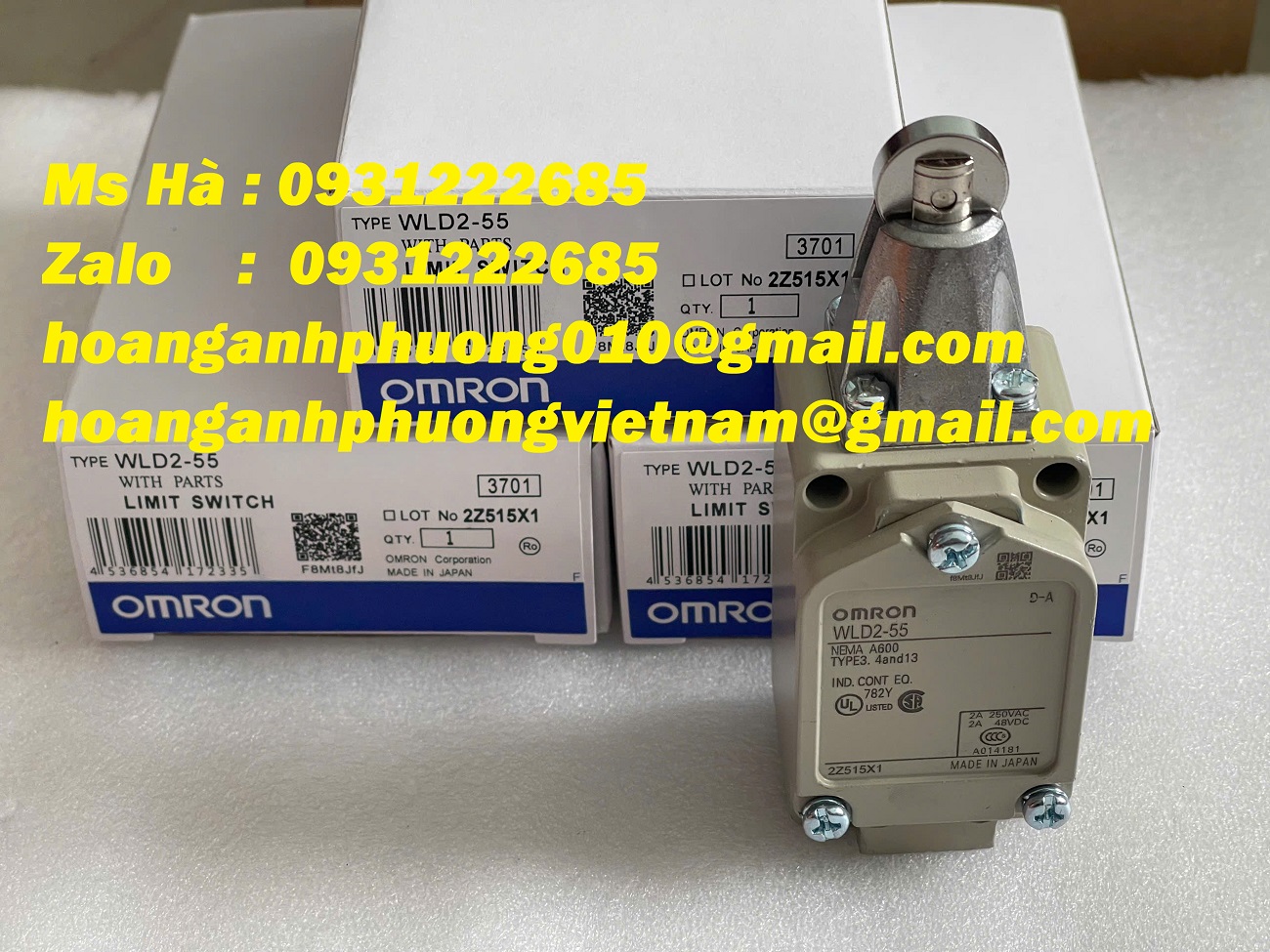 Công tắc hành trình omron chính hiệu hàng mới WLD2-55-N