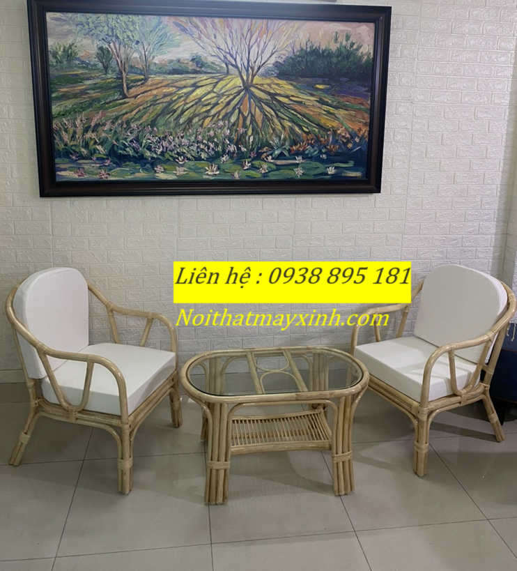 Sofa mây tre đan phòng khách chất liệu mây tự nhiên, ghế sofa mâynhiên