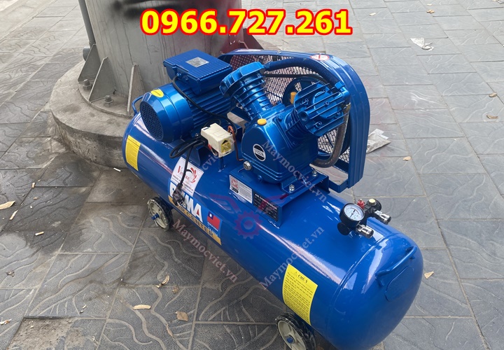 máy nén khí dây đai 130L công suất 3hp chạy điện