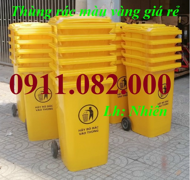 Thùng rác giá rẻ-lh 0911082000- thùng rác 120l