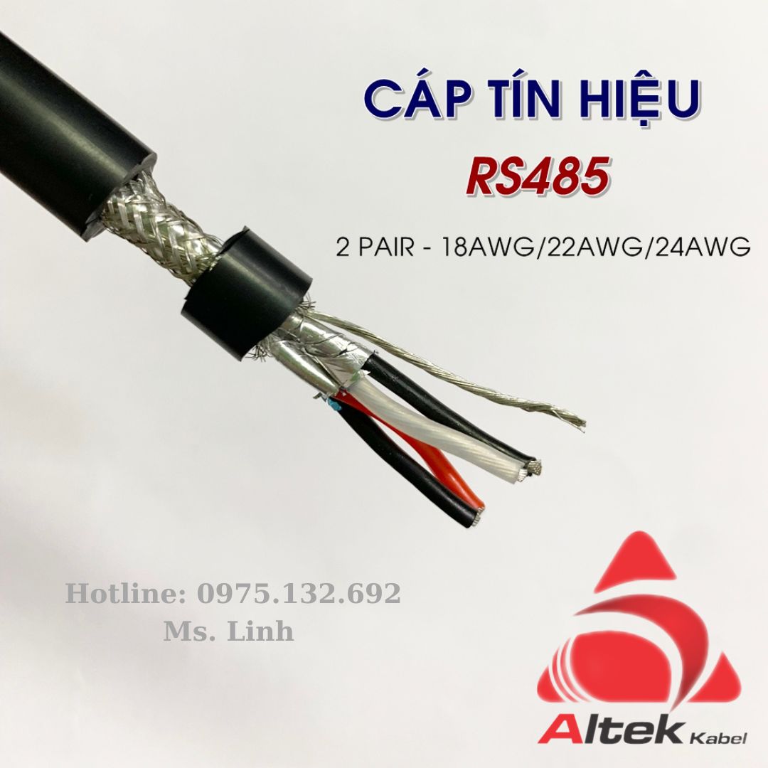 Cáp tín hiệu vặn xoắn RS 485 2 Pair Altek Kabel