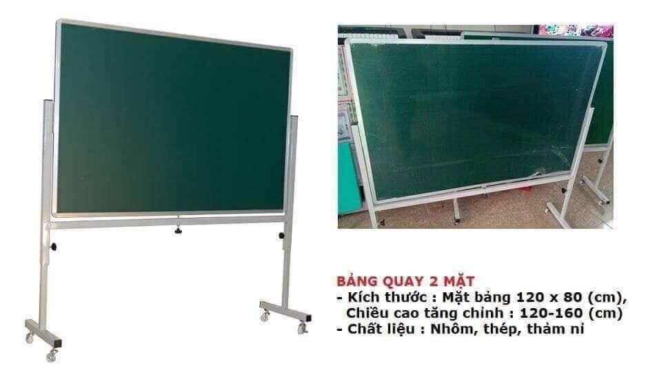 Bảng quay 2 mặt mầm non, bảng quay viết phấn mầm non