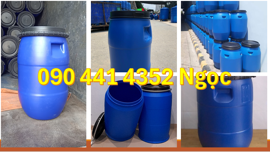 Cung cấp sỉ lẻ thùng phuy nhựa 30L, thùng phuy đựng 50 lít hoá chất,