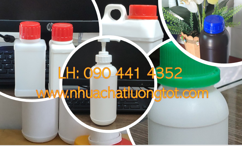 SX chai nhựa 1 lít HDPE, chai nhựa 500ml đựng thuốc trừ sâu, chai