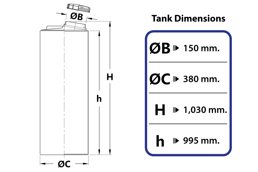 Bồn nhựa TEMA PAKCO Thailand Model CEN_C dung tích 100Lits