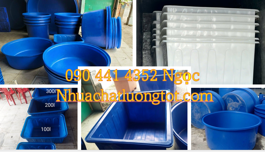 Thùng nhựa chữ nhật 1000L đựng nước, thùng nhựa 1100L đựng nông sản