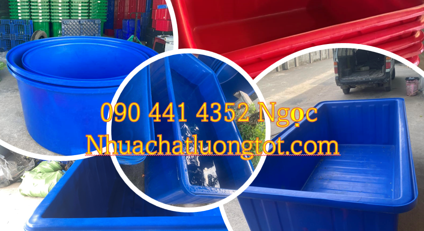 Thùng nhựa chữ nhật 1000L đựng nước, thùng nhựa 1100L đựng nông sản