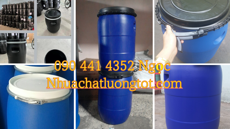 Bán thùng phuy nhựa 30L đựng thực phẩm, thùng phuy nhựa 50L đựng nước