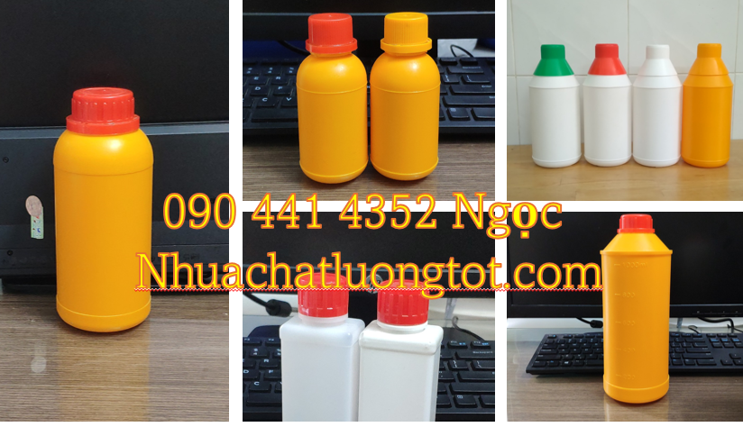 Mua chai nhựa 1 lít ở đâu, chai nhựa HDPE 500ml loại dày, chai nhựa