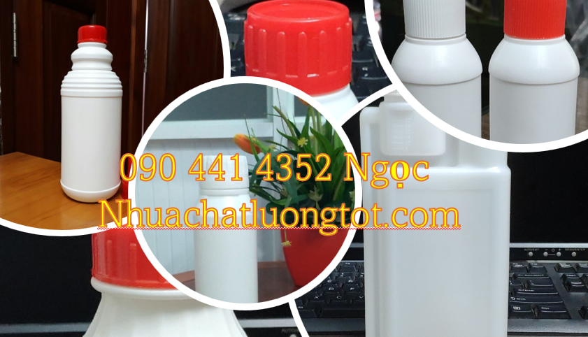 Sản xuất sỉ lẻ chai nhựa 1 lít, chai nhựa 500ml, lọ nhựa 250ml tròn,
