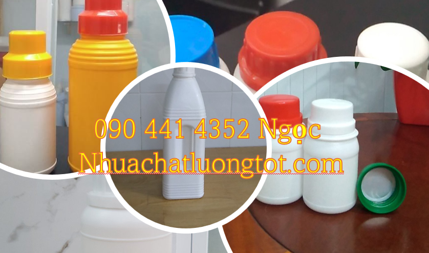 Sản xuất sỉ lẻ chai nhựa 1 lít, chai nhựa 500ml, lọ nhựa 250ml tròn,